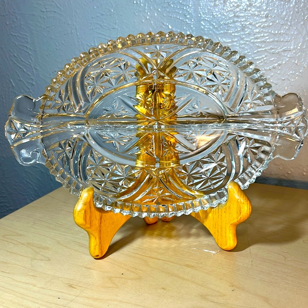 Vintage anchor hawking divided serving dish